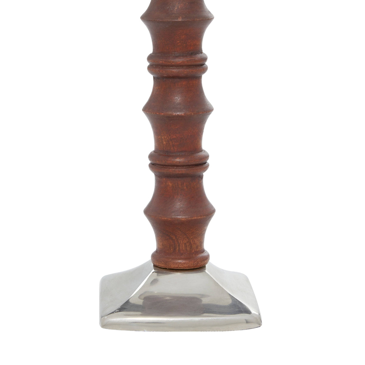 Wood and Aluminum Pillar Candle Holders (Set of 3) X342