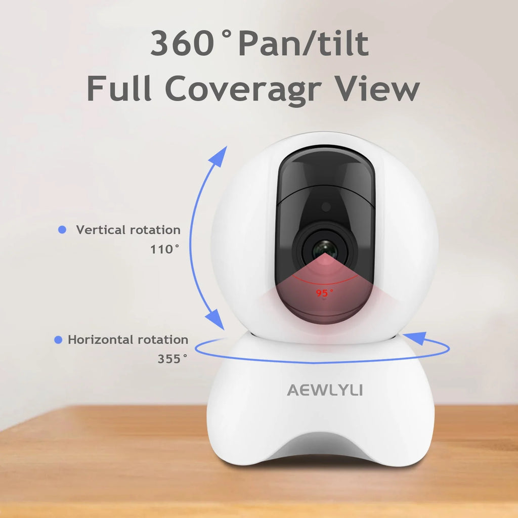 Baby Monitor Security Camera, 360° 1080P HD WiFi Camera W290069