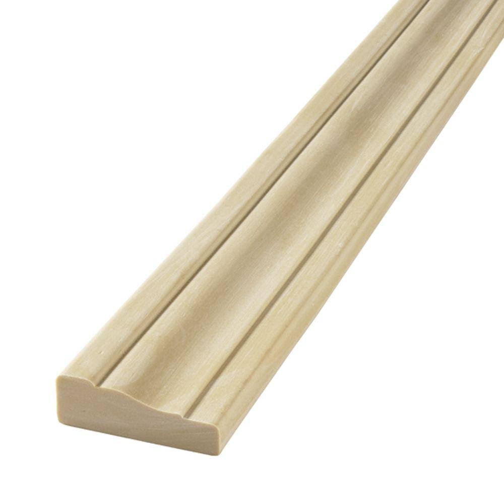 11/16 in. x 2-1/4 in. x 60 in. Polyurethane Flexible Half-Round Casing B3564