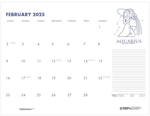 18.5 x 13 Inches Monthly Desk Pad Calendar C7849