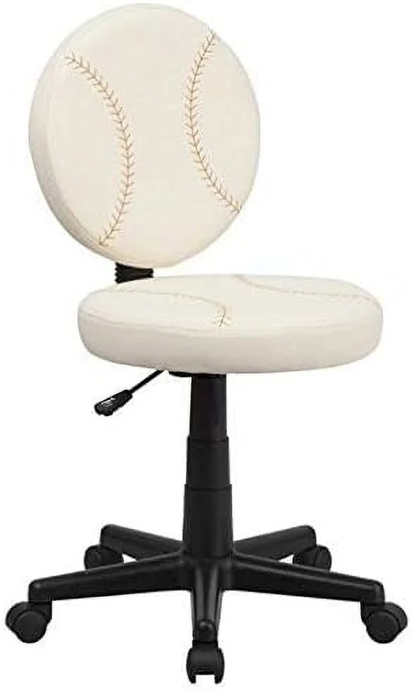 Cream Vinyl Swivel Office Task Chair Y57195