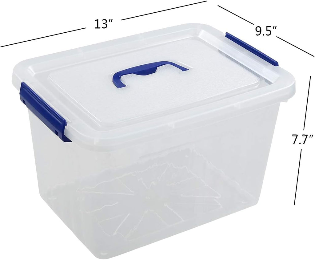 10 L Clear Plastic Storage Box with Handle, 6-Pack A917740
