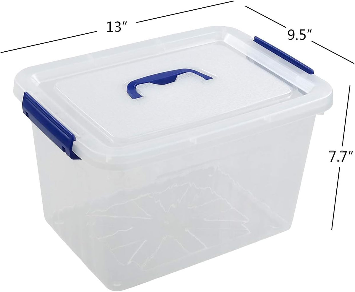 10 L Clear Plastic Storage Box with Handle, 6-Pack A917740