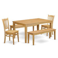 Oak Kitchen Table with 2 Dining Chairs and 2 Benches G1080