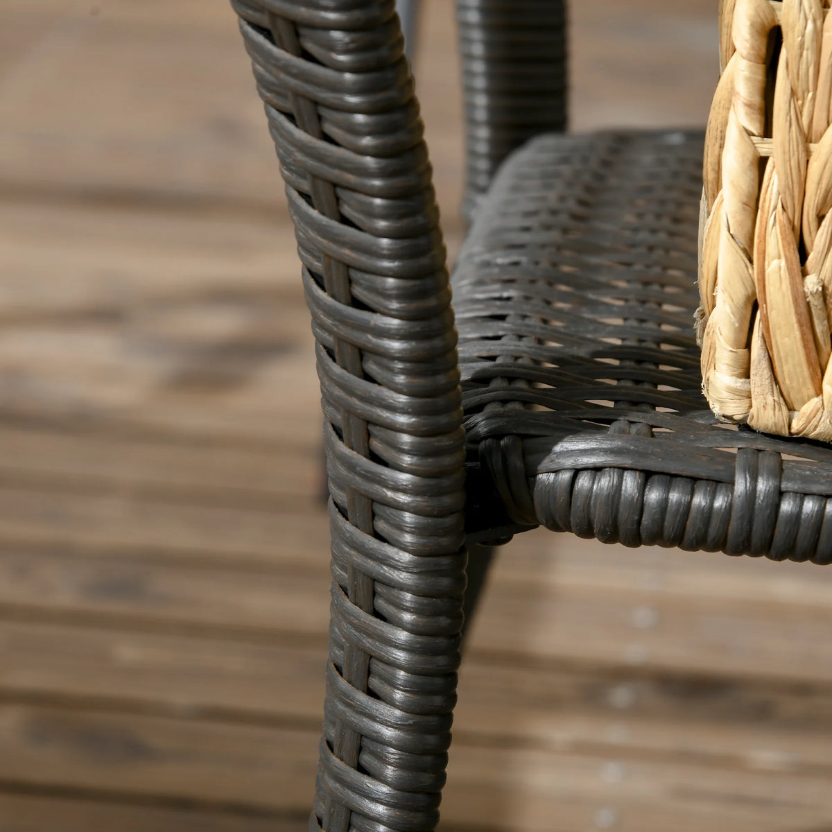 Rattan Outdoor Coffee Table with 2-Layer Storage Shelf D678