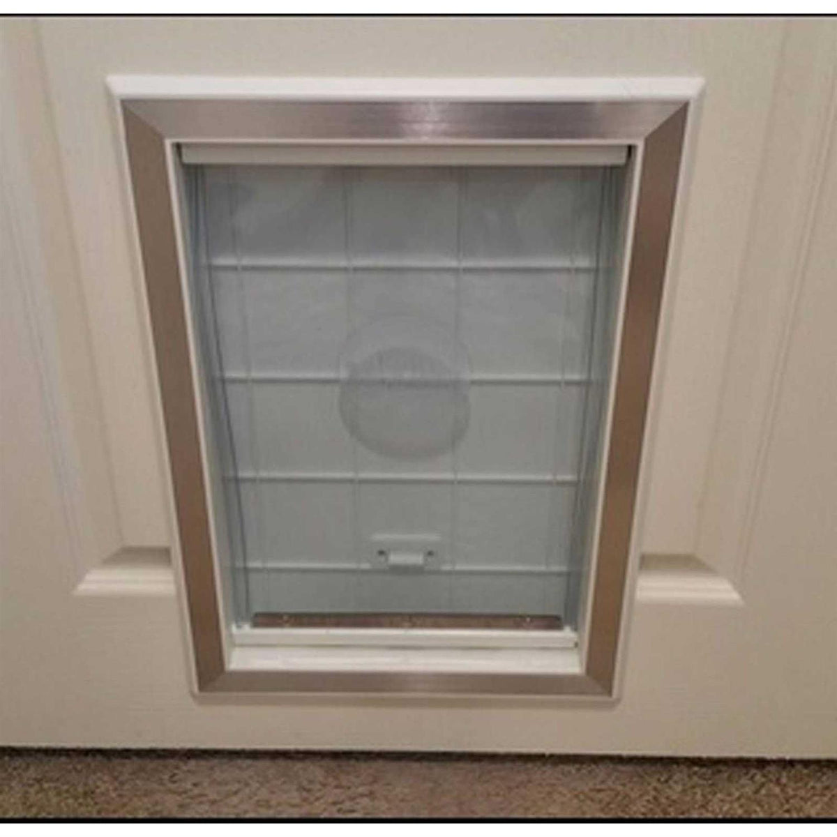 Large Plastic Dog Door with Aluminum Lining N53174