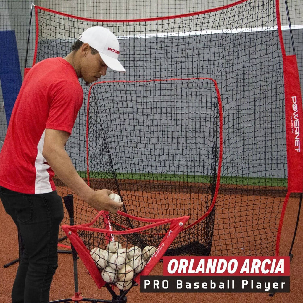 7x7 Practice Net Bundle with Strike Zone Ball Caddy and 3 Training Balls Z247