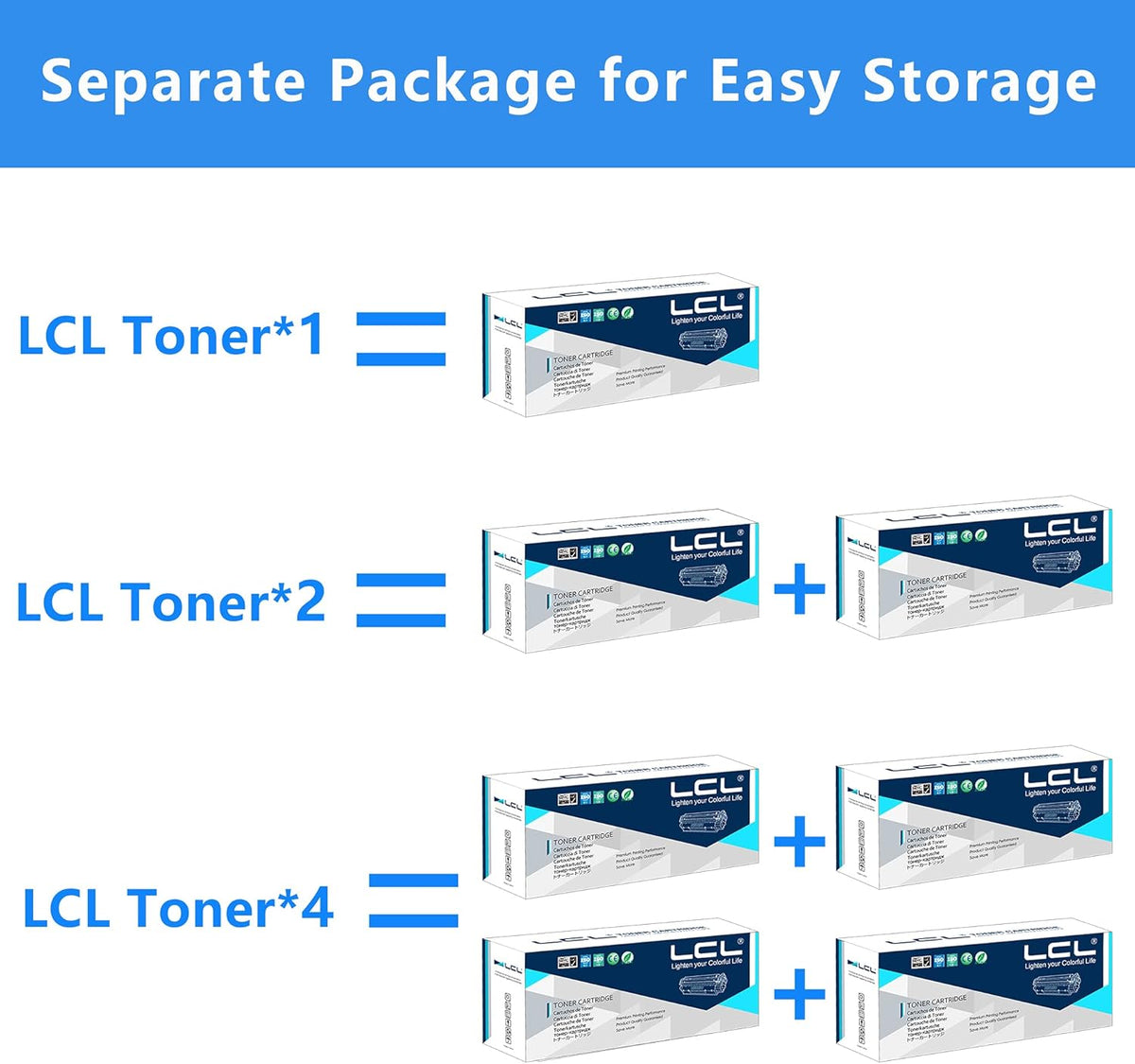 Compatible Toner Cartridge Replacement 4-Pack KCMY P47611