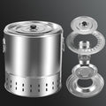 Smokeless Stainless Steel Barbecue Grill O405039