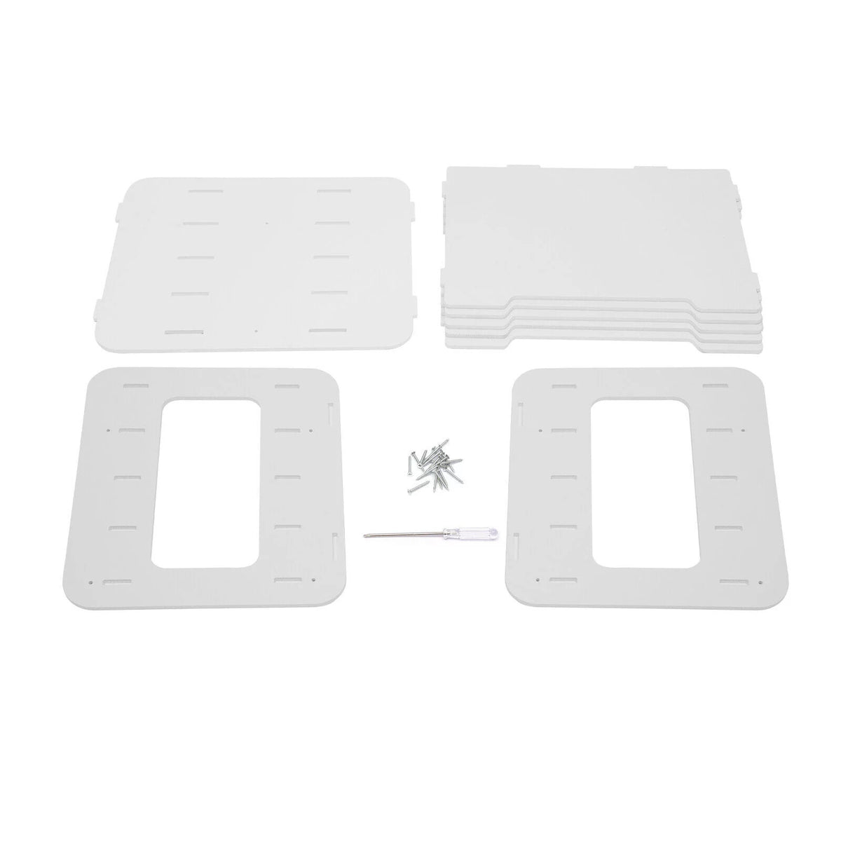 5 Tier White PVC Desktop Letter Tray Organizer X94354