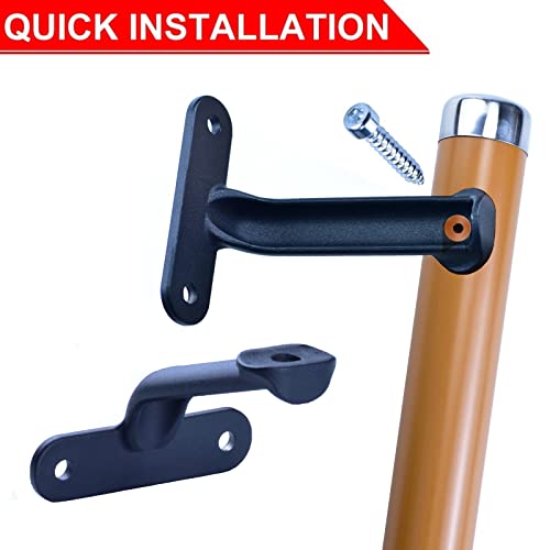 6.5Ft Wooden Non-Slip Wall Mounted Handrail M9110