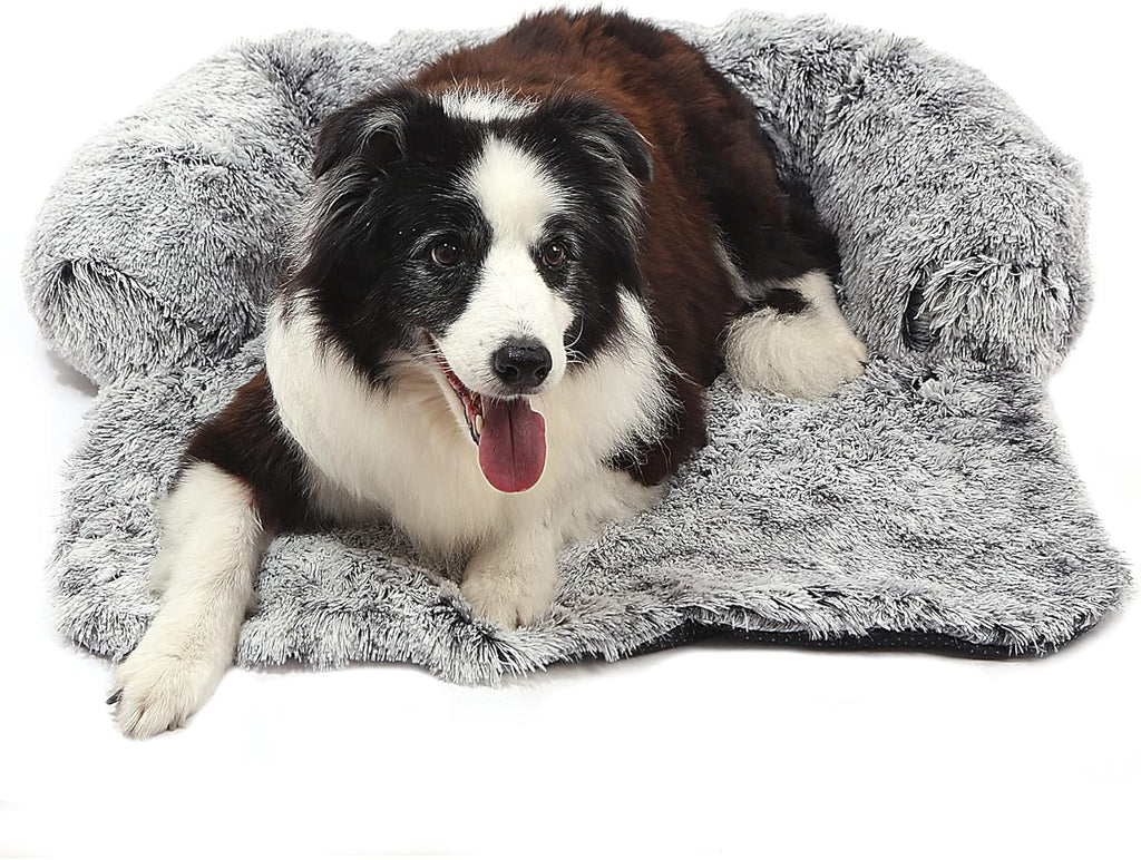 Fluffy Plush Dog Bed with Removable Washable Cover Pack of 2 O534812