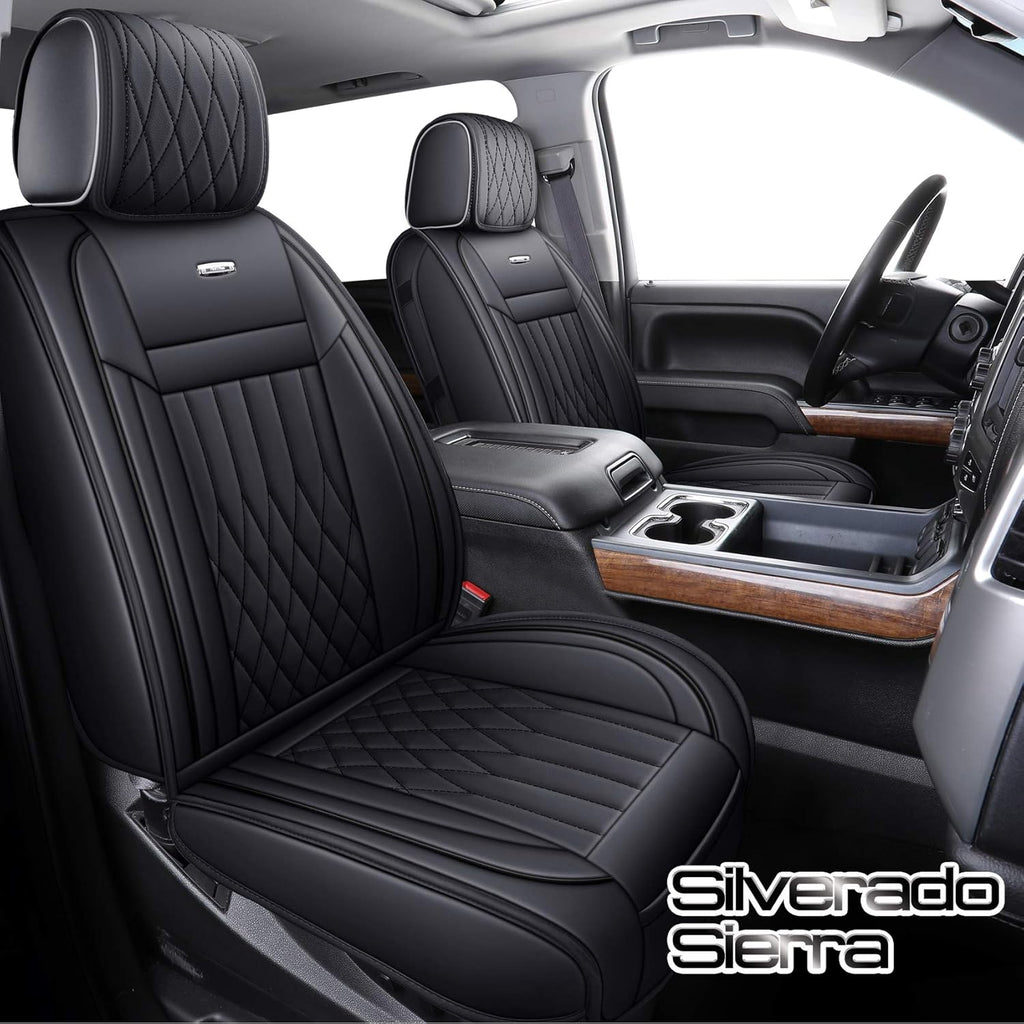 Waterproof Faux Leather Car Seat Covers Front Pair A2445