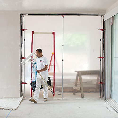 Heavy-Duty Zipper for Dust Barriers, 2-Pack, Red W7117