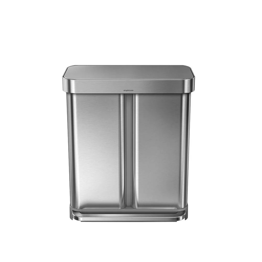 58 Liter Stainless Steel Dual Compartment Step Trash Can A7305