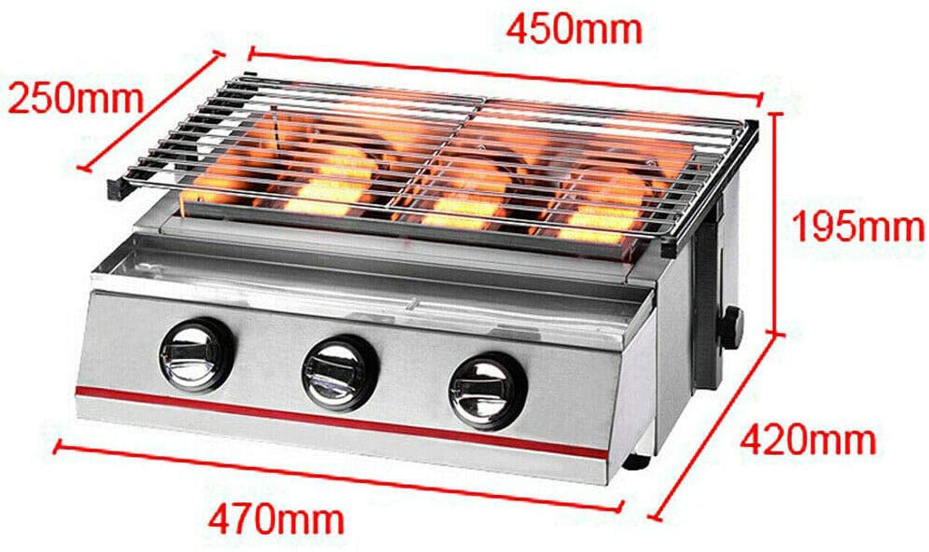 3 Burner Stainless Steel Outdoor Gas Grill E940