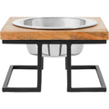 Elevated Wood Dog & Cat Bowl T5401