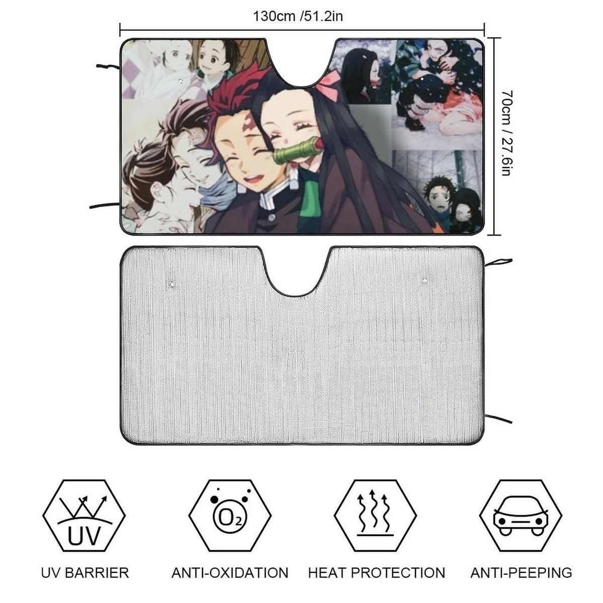 Foldable Reflective Car Windshield Sunshade V42566