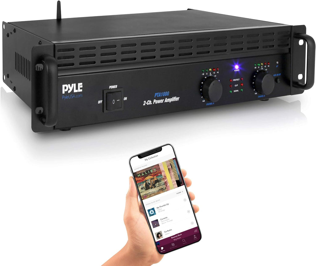 1000 Watt 2-Channel Bluetooth Power Amplifier T454969
