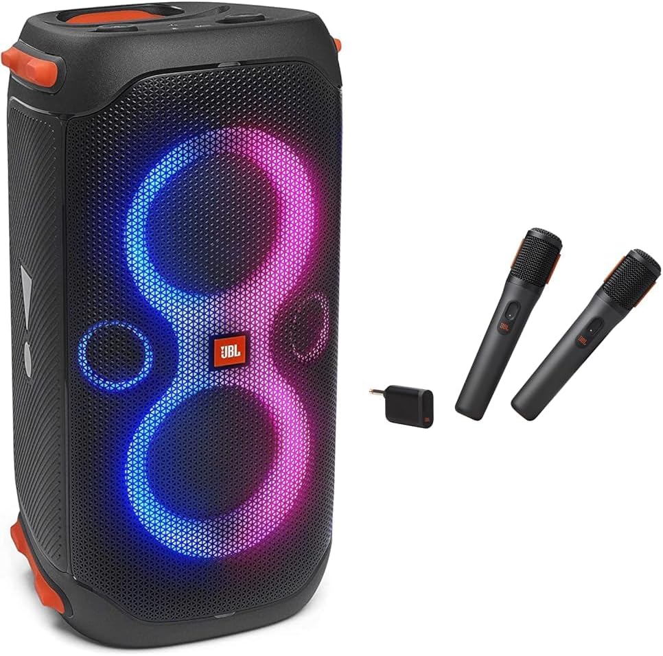 Black Portable Bluetooth Speaker with Built-in Lights X50370