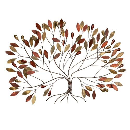 Multi Metallic Metal Wall Art Tree Sculpture G44932