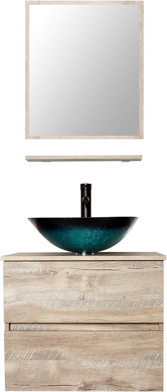 24 Wall Mounted Bathroom Vanity, 2 Drawers P63301