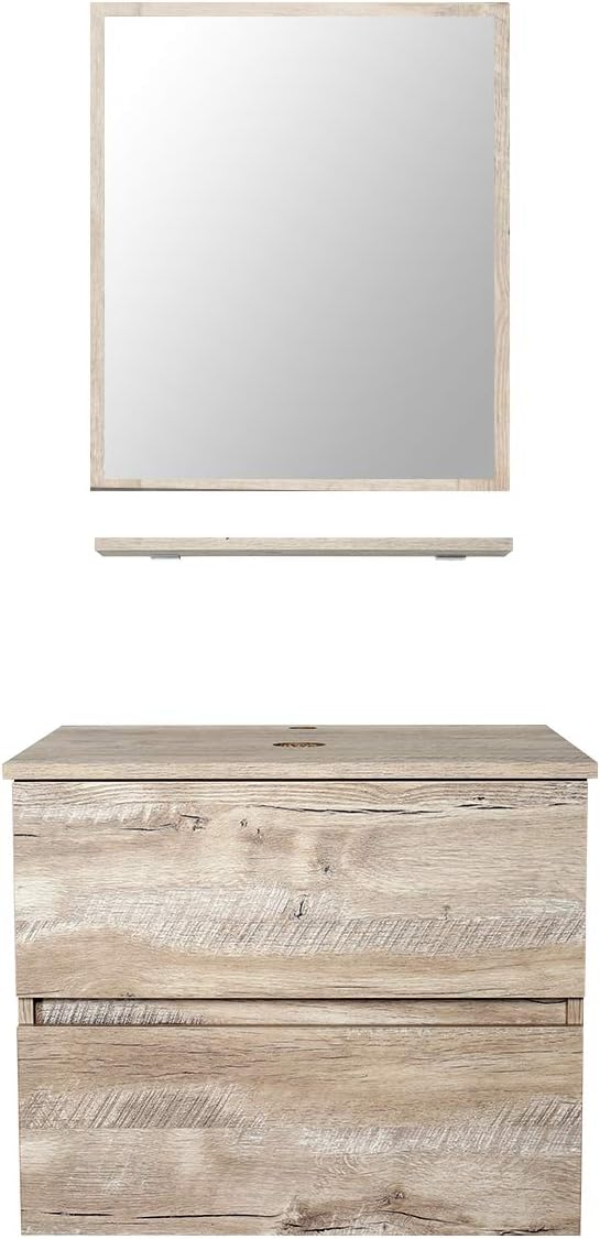 24 Wall Mounted Bathroom Vanity, 2 Drawers P63301