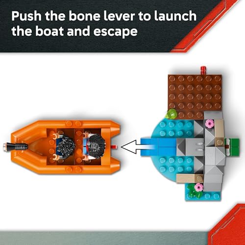 LEGO Jurassic World T. rex River Escape Dinosaur Toy Boat with Minifigures V66515