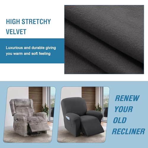 Camel Recliner Chair Cover 1-Piece Stretch Slipcover with Elastic Bottom T64192