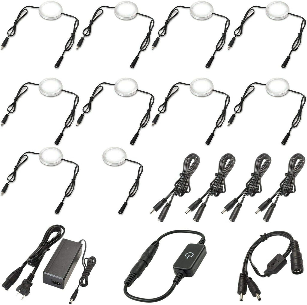 Under Cabinet LED Lighting Kit, 12 Lights, Warm White, Pack of 2 V760