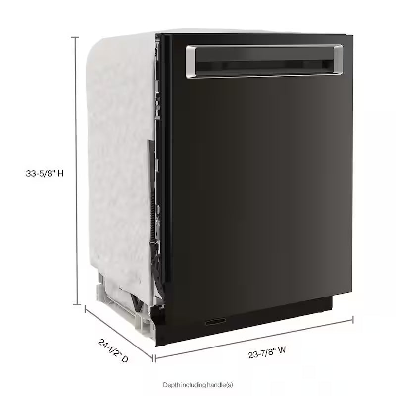 Black Stainless Built-in Dishwasher with Stainless Steel Tub D222706