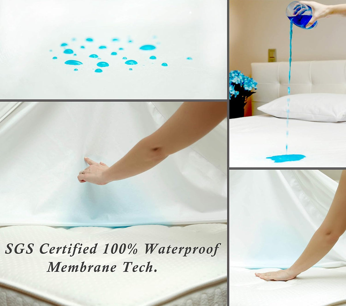Split California King Waterproof Turkish Cotton Mattress Protector L850212