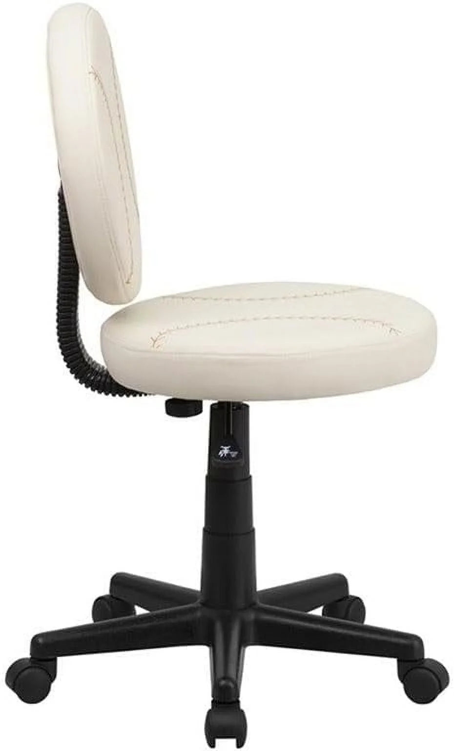 Cream Vinyl Swivel Office Task Chair Y57195