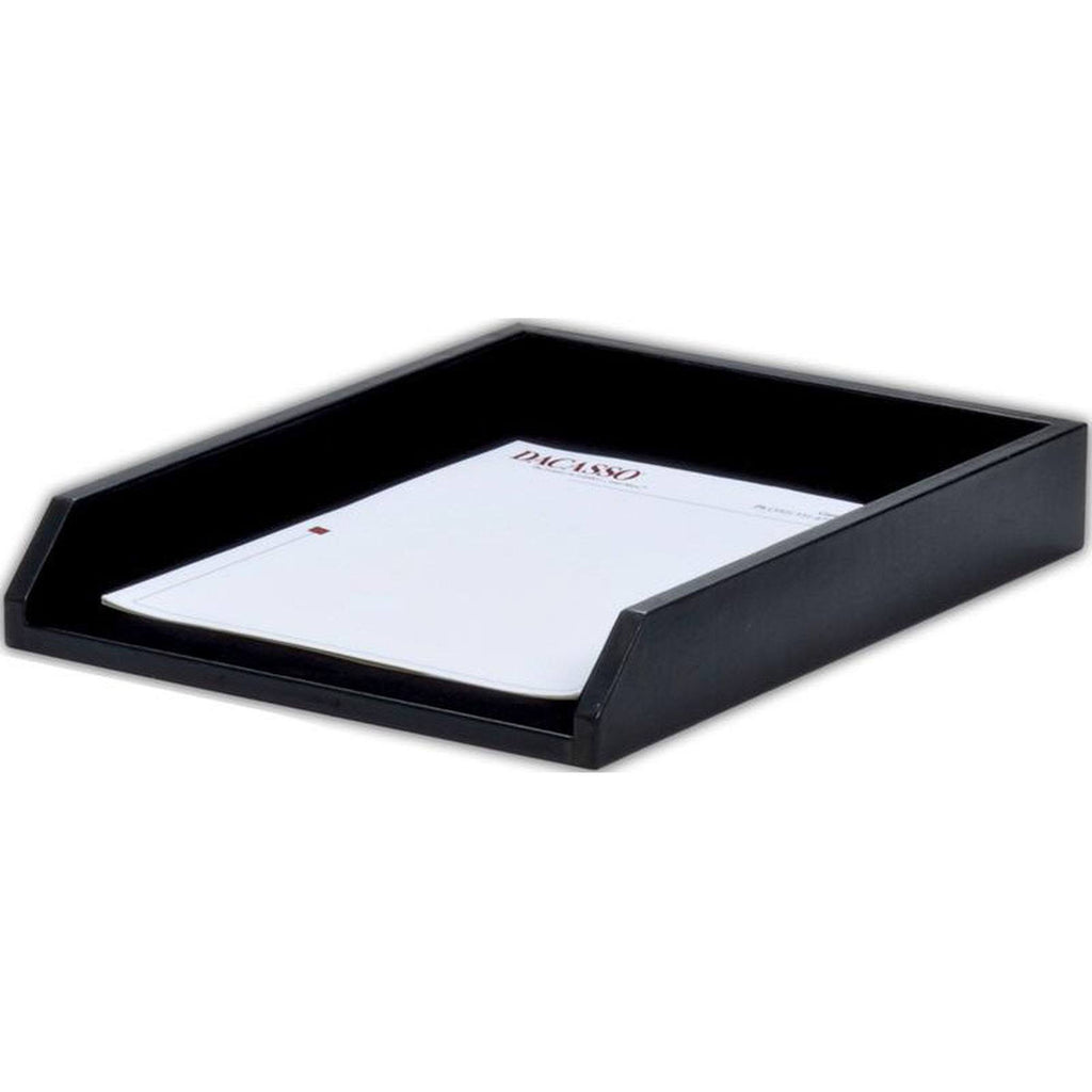Black Leather Letter Tray Y7408
