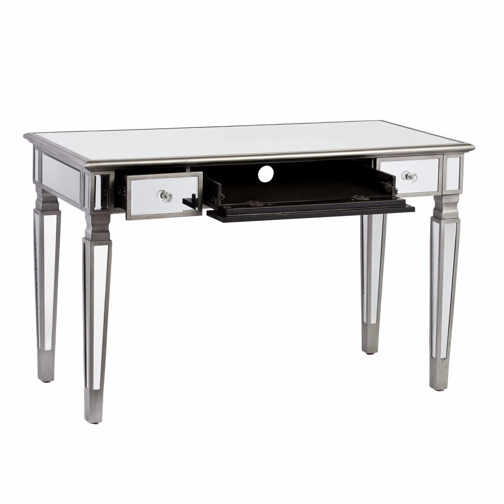 Silver Matte Mirrored Writing Desk A416857