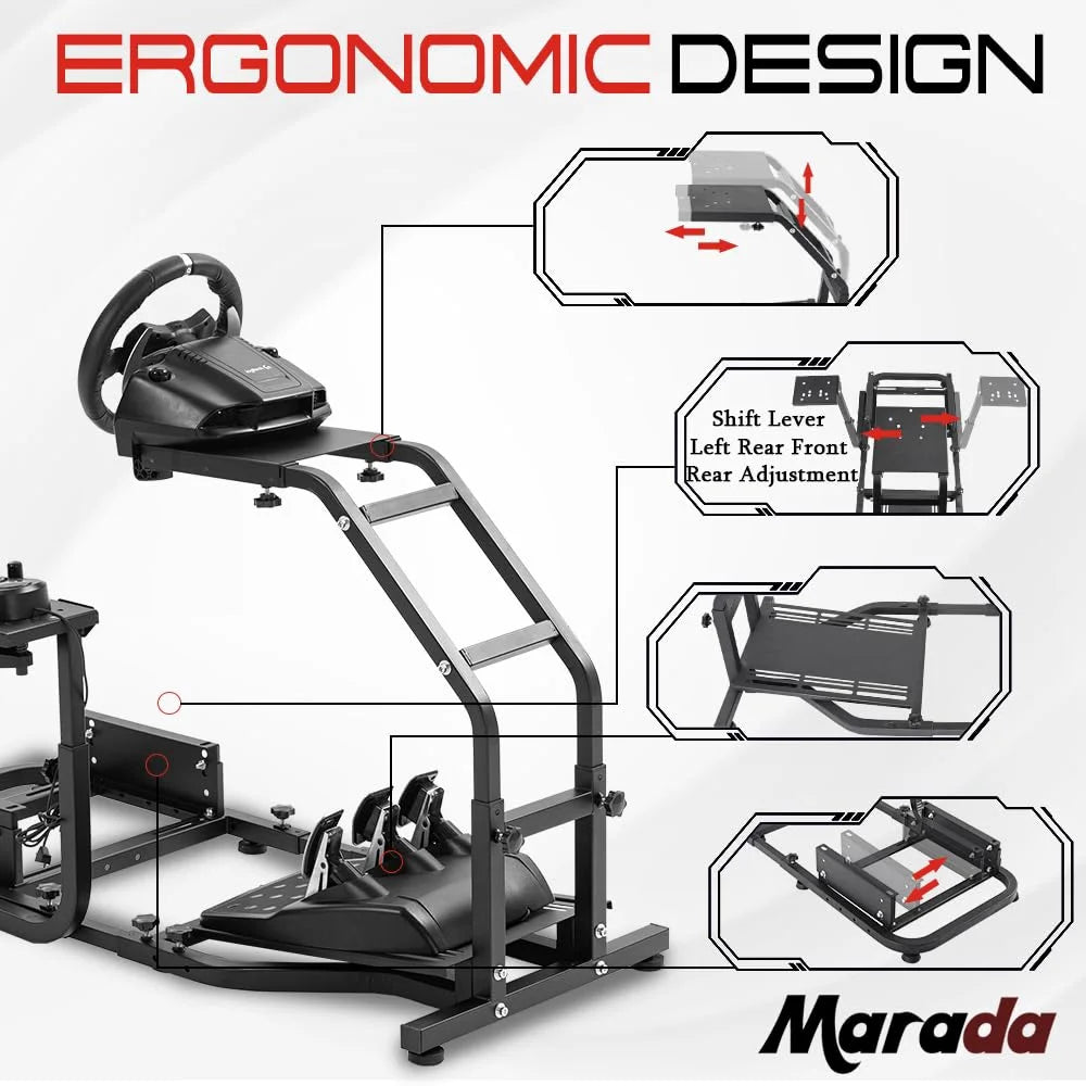 Adjustable Racing Simulator Cockpit G152