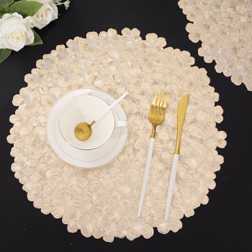 Gold Vinyl Placemats Set of 6 A832566