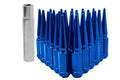 24 Pc 12x1.5 Blue Metal Lug Nuts with 1 Key Q99082