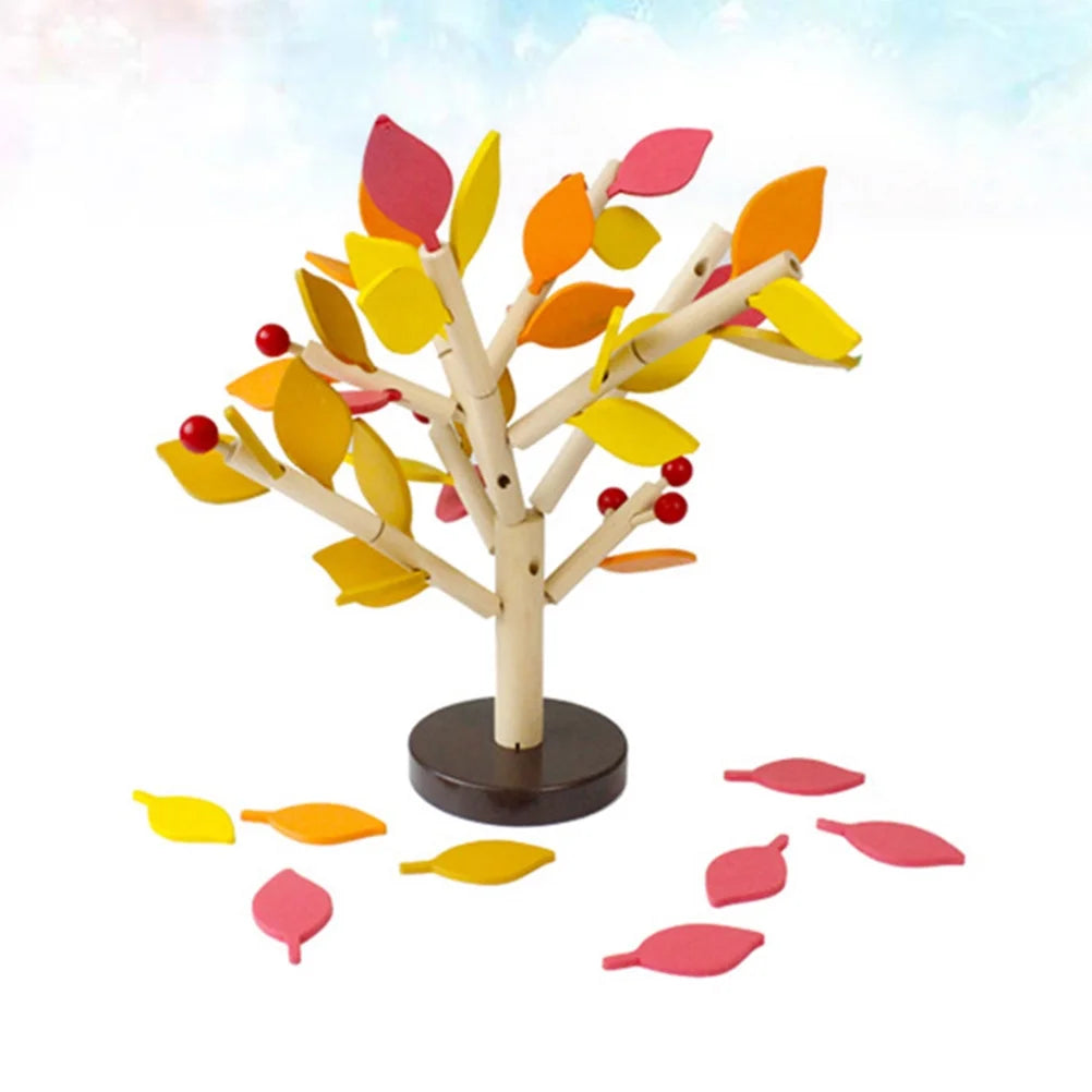 Creative Wooden Tree Building Blocks Toy (Yellow) S746775