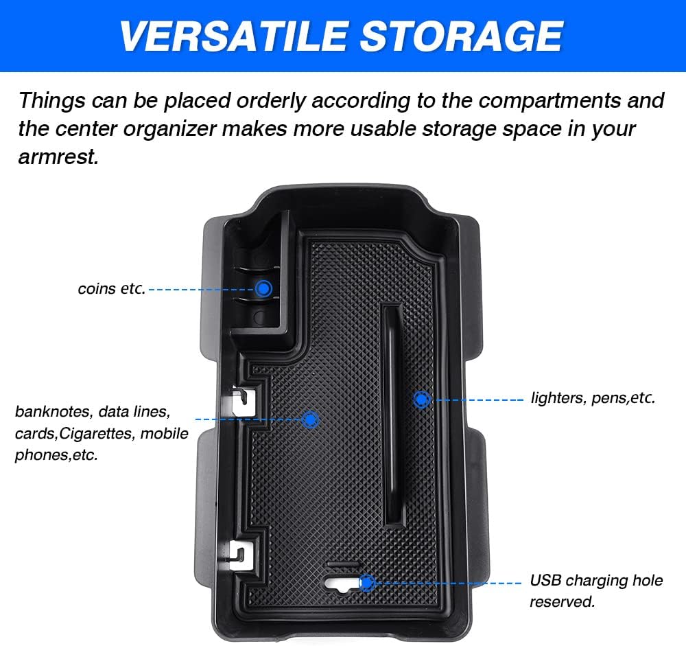 Center Console Organizer with Rubber Liners U776
