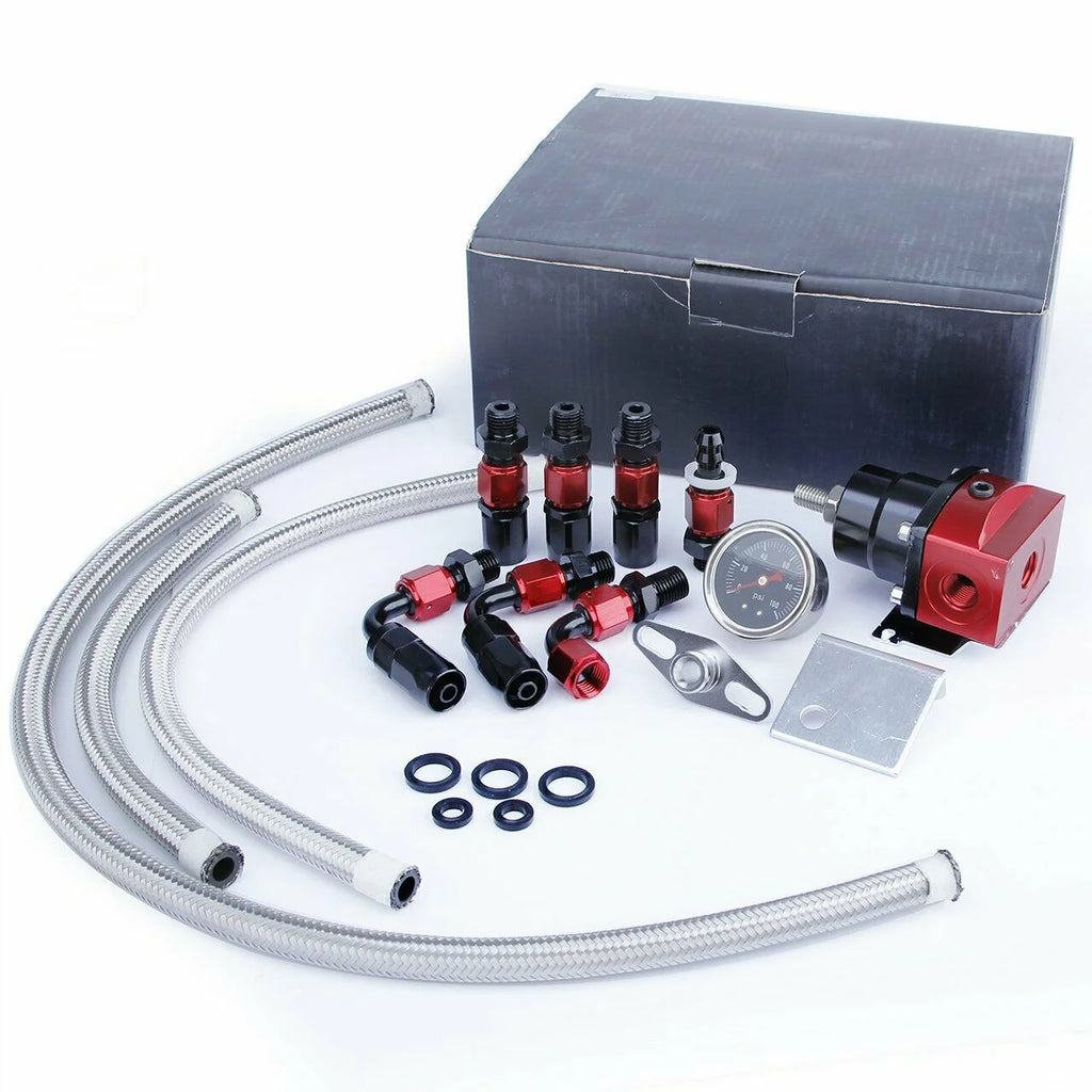 Fuel Pressure Regulator Kit with 0-100psi Gauge 6AN E61607