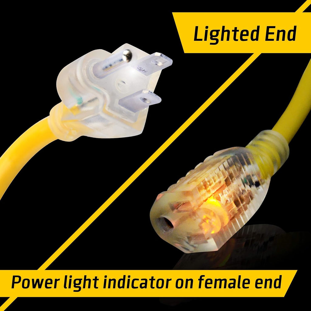100 Feet Outdoor Heavy Duty Extension Cord, 16AWG X12204