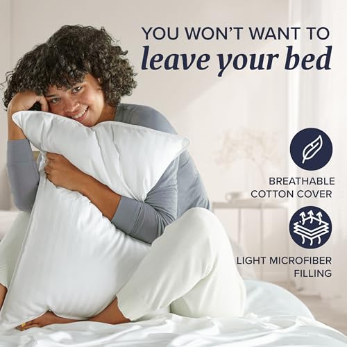 Standard/Queen Size Set of 2 Down Alternative Bed Pillows I826