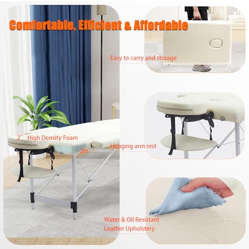 84 Inch Black Aluminum Massage Table W61039