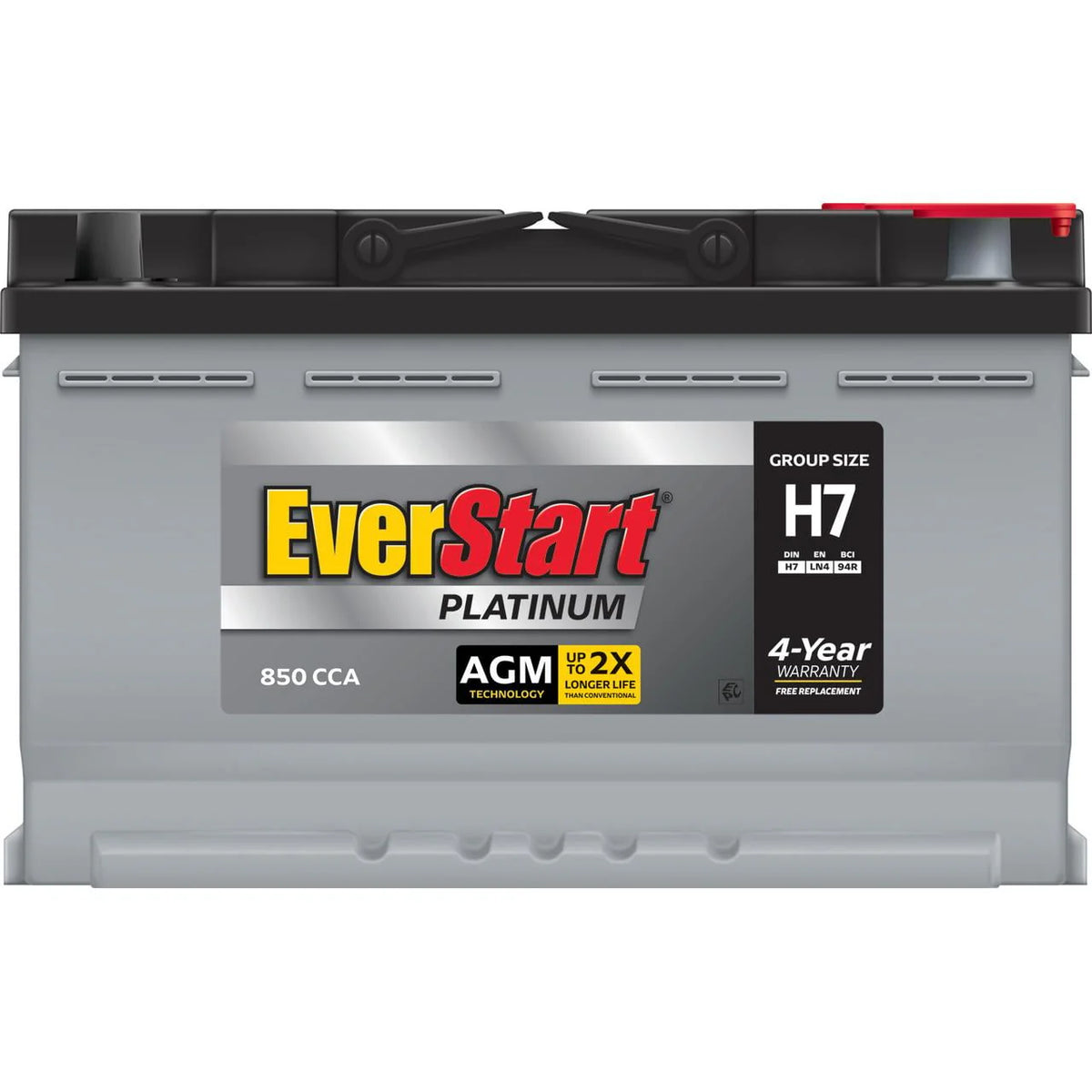 Platinum AGM Automotive Battery, Group Size H7 / LN4 / 94R 12 Volt, 800 CCA 140 RC F247