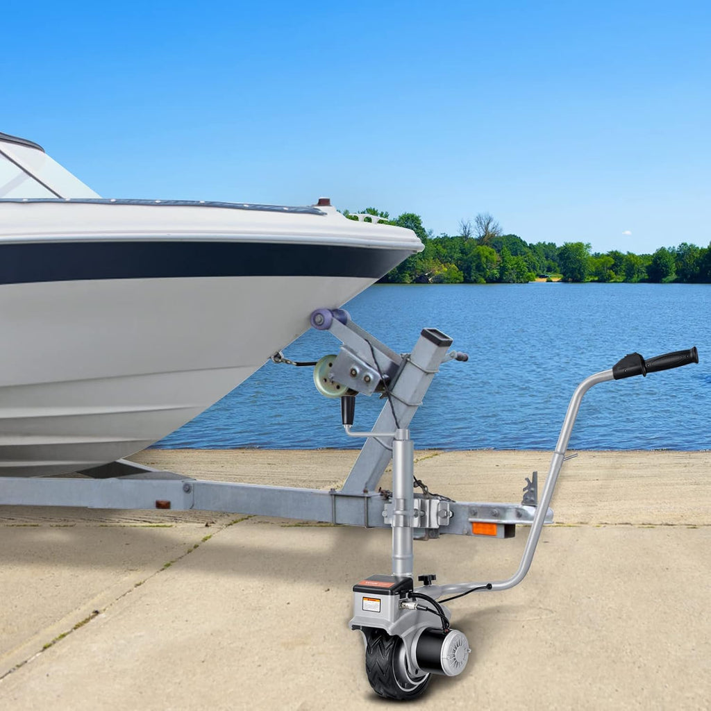 Electric Trailer Dolly, 5000lbs Towing Capacity, 350W 12V Trailer Jockey Wheel with 8'' Rubber Tire G9253