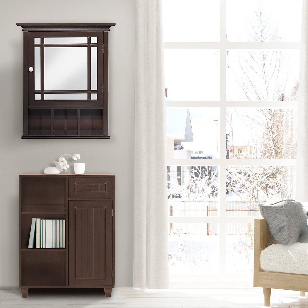 Dark Espresso Wall Medicine Cabinet L669