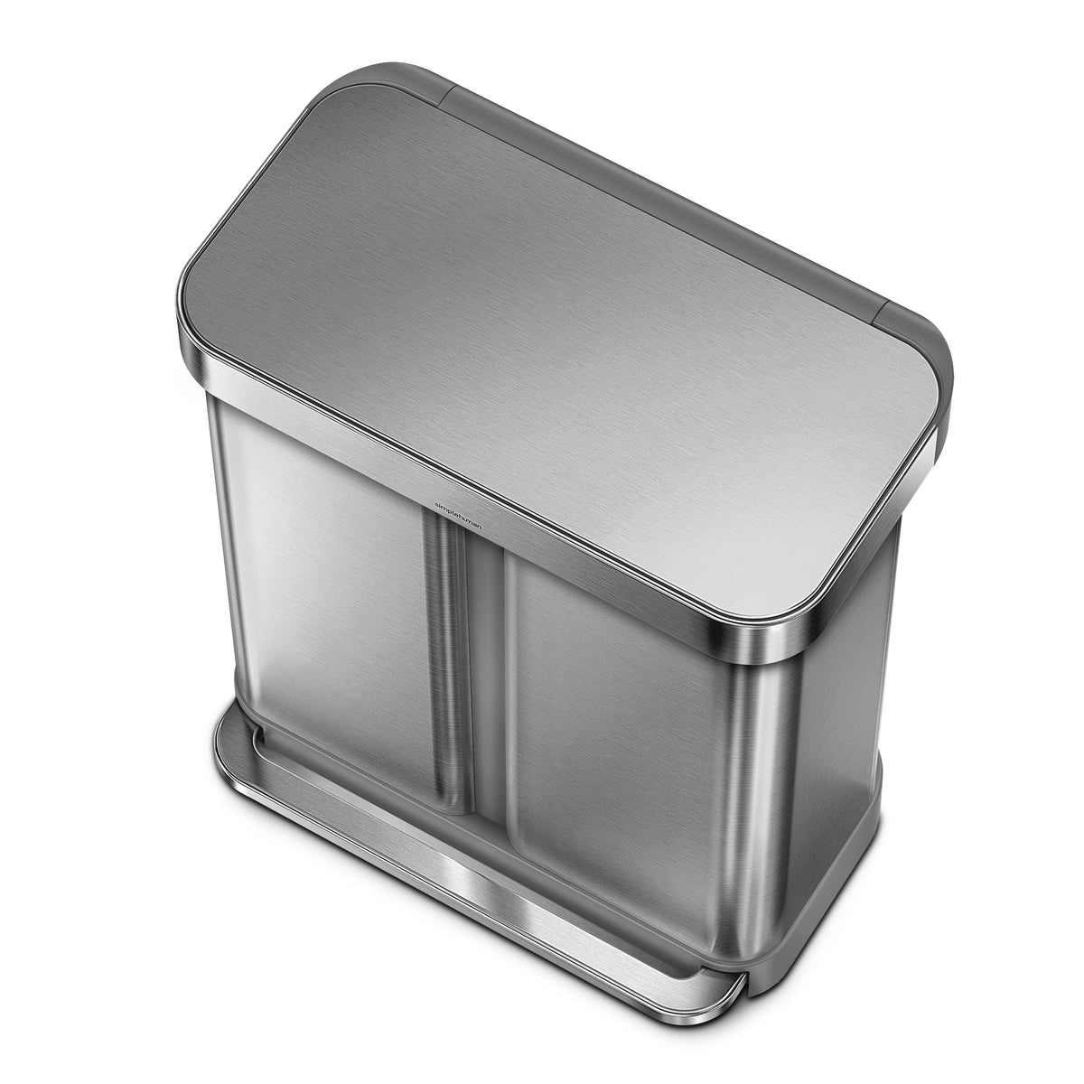 58 Liter Stainless Steel Dual Compartment Step Trash Can A7305