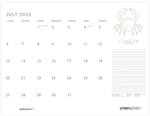 18.5 x 13 Inches Monthly Desk Pad Calendar C7849