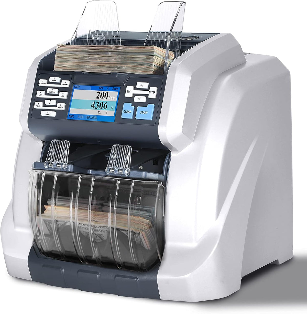 Two-Pocket Mixed Denomination Money Counter H941507